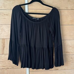 Boohoo Black Women's Top peasant top